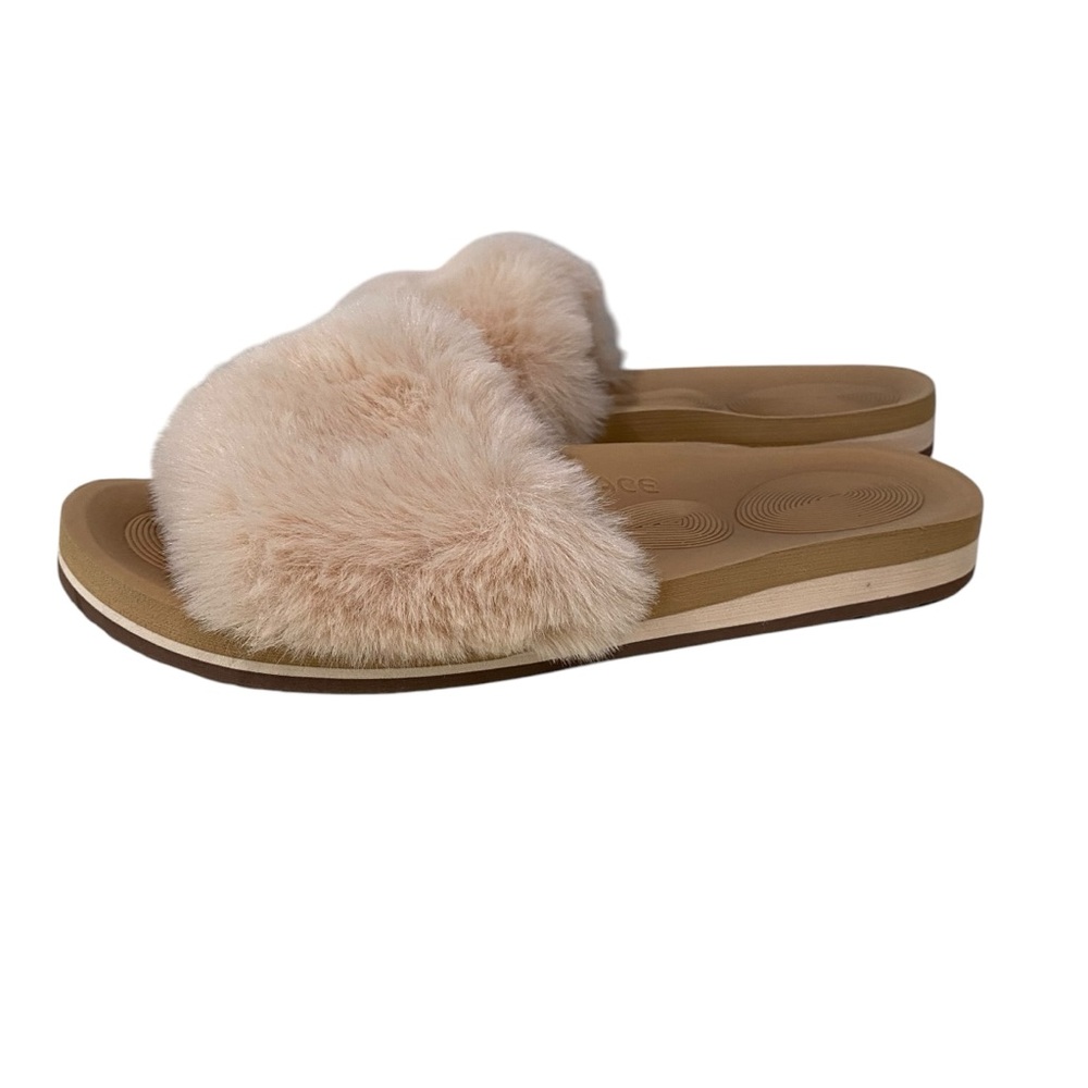COFACE Womens Sliders Plush House Slippers Flat Sandals 40 US 9/9.5